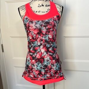 Tek Gear Hot Pink Fitted Yoga Racerback Tank Top Size small